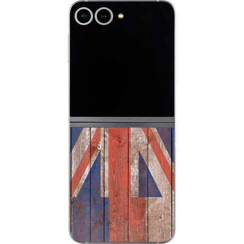 Hawaiian Flag Dark Wood Galaxy Z Flip6 Skin