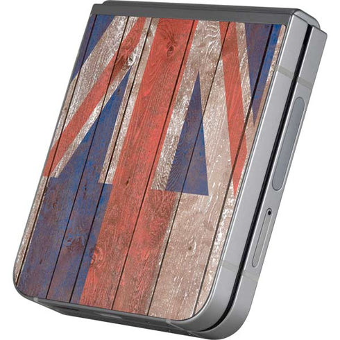 Hawaiian Flag Dark Wood Galaxy Z Flip6 Skin