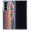Hawaiian Flag Dark Wood Galaxy Z Fold5 5G Clear Case