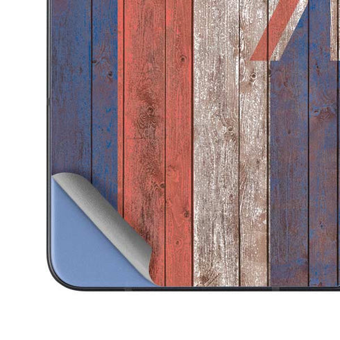 Hawaiian Flag Dark Wood Galaxy Z Fold5 5G Skin