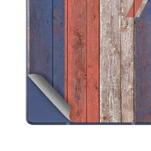 Hawaiian Flag Dark Wood Galaxy Z Fold6 Skin