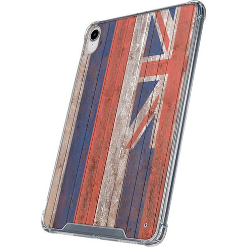 Hawaiian Flag Dark Wood iPad 11th Gen (2025) Clear Case