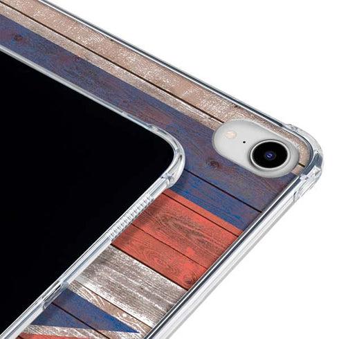 Hawaiian Flag Dark Wood iPad 11th Gen (2025) Clear Case