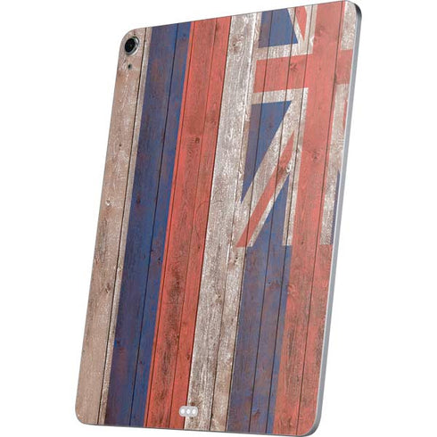 Hawaiian Flag Dark Wood Apple iPad Air Skin