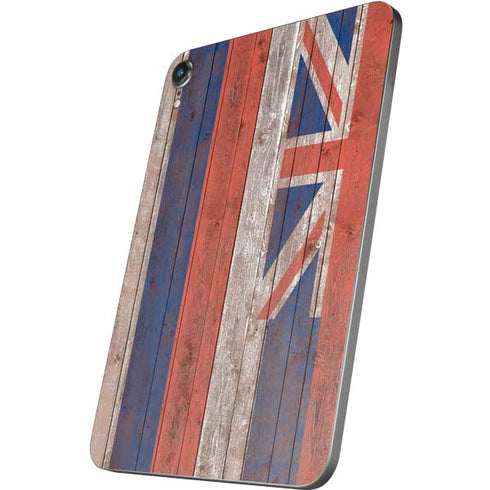 Hawaiian Flag Dark Wood Apple iPad Mini Skin