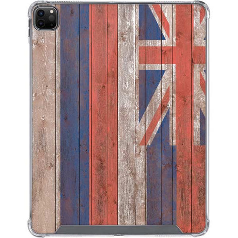 Hawaiian Flag Dark Wood iPad Cases