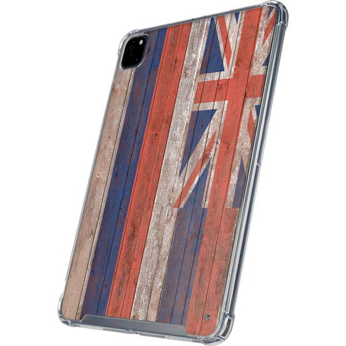 Hawaiian Flag Dark Wood iPad Cases