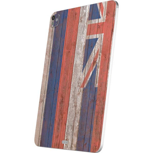 Hawaiian Flag Dark Wood iPad Pro 13in M4 (2024) Skin