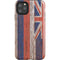 Hawaiian Flag Dark Wood iPhone Cases
