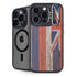 Hawaiian Flag Dark Wood iPhone 13 Pro Max Kickstand Case