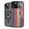 Hawaiian Flag Dark Wood iPhone 15 Plus Kickstand Case