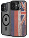 Hawaiian Flag Dark Wood iPhone 16 Kickstand Case