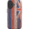 Hawaiian Flag Dark Wood iPhone 16 Magsafe Impact Case