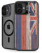 Hawaiian Flag Dark Wood iPhone 16 Plus Kickstand Case