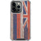 Hawaiian Flag Dark Wood iPhone 16 Pro Clear Case