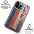 Hawaiian Flag Dark Wood iPhone 16 Pro Max Clear Case