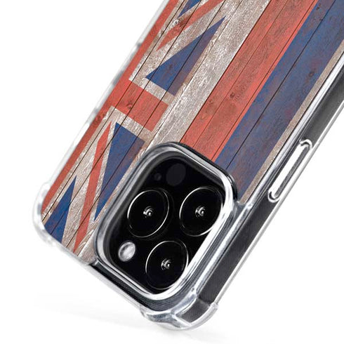 Hawaiian Flag Dark Wood iPhone 16 Pro Max MagSafe Case