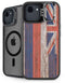 Hawaiian Flag Dark Wood iPhone 16e Kickstand Case