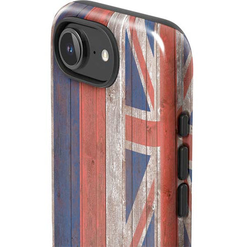 Hawaiian Flag Dark Wood iPhone 16e Impact Case