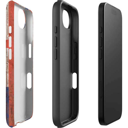 Hawaiian Flag Dark Wood iPhone 16e Impact Case