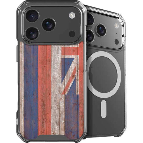 Hawaiian Flag Dark Wood iPhone 18 Pro MagSafe Case