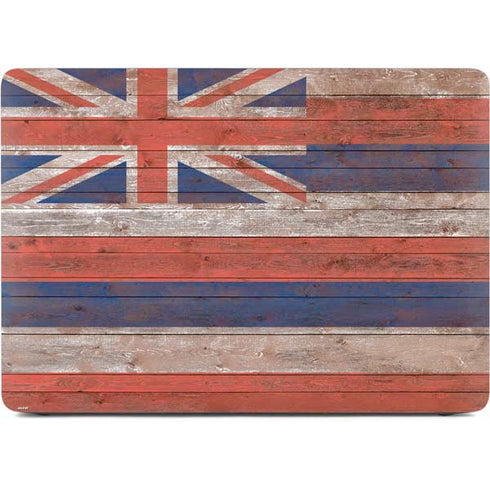 Hawaiian Flag Dark Wood Apple MacBook Air Skin