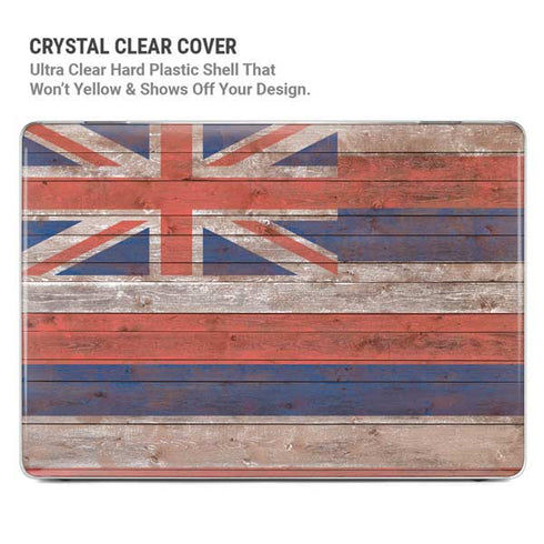 Hawaiian Flag Dark Wood MacBook Pro 14in (2021-24) Case plus Skin