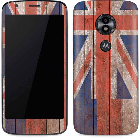 Hawaiian Flag Dark Wood Moto E5 Play Skin
