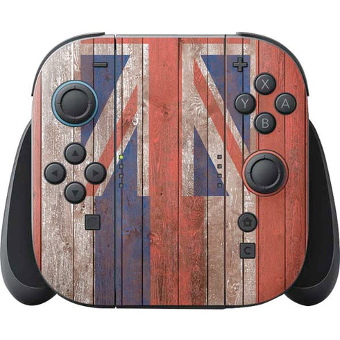 Hawaiian Flag Dark Wood Nintendo Switch 2 (2025) Joy-Con Controller Skin