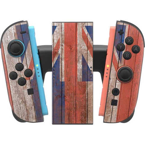 Hawaiian Flag Dark Wood Nintendo Switch 2 (2025) Joy-Con Controller Skin
