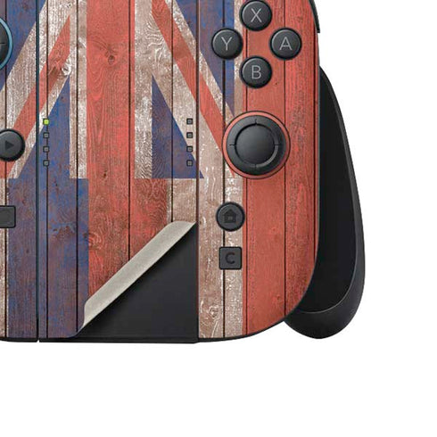 Hawaiian Flag Dark Wood Nintendo Switch 2 (2025) Joy-Con Controller Skin