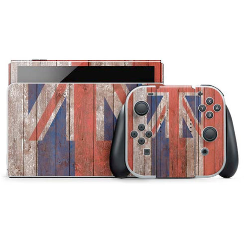 Hawaiian Flag Dark Wood Nintendo Skins