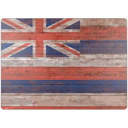 Hawaiian Flag Dark Wood Surface Laptop 7 13.8in Skin