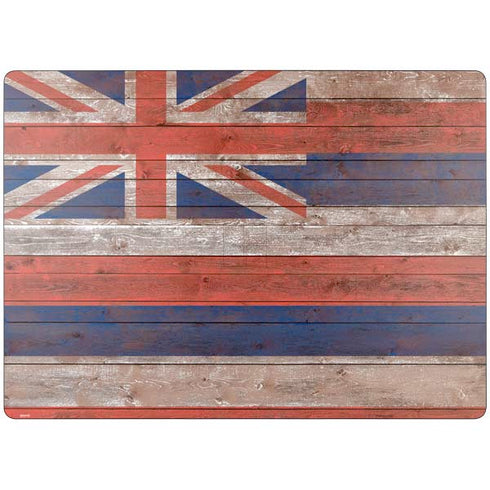 Hawaiian Flag Dark Wood Surface Laptop 7 15in Skin