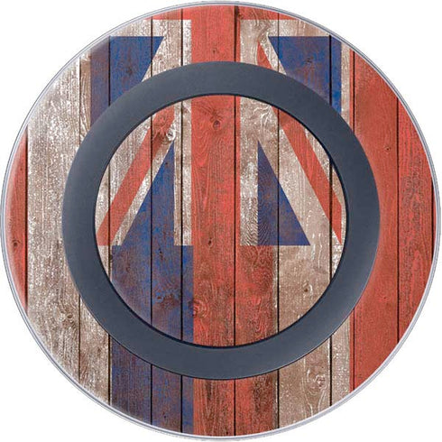 Hawaiian Flag Dark Wood Wireless Charger Skin