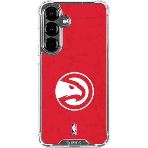NBA Atlanta Hawks Distressed Galaxy S26 Plus Clear Case