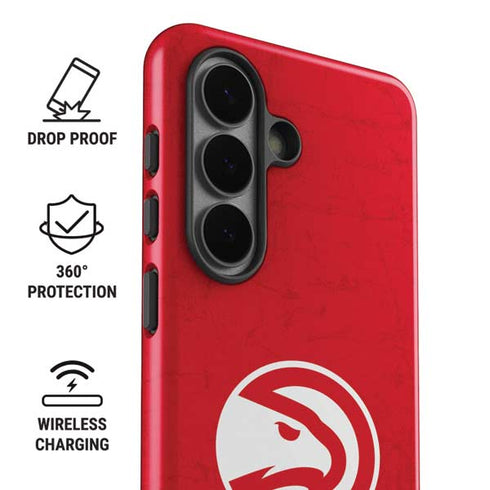 NBA Atlanta Hawks Distressed Galaxy S26 Plus Impact Case