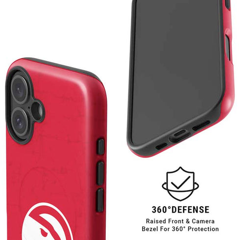 NBA Atlanta Hawks Distressed iPhone 16 Magsafe Impact Case