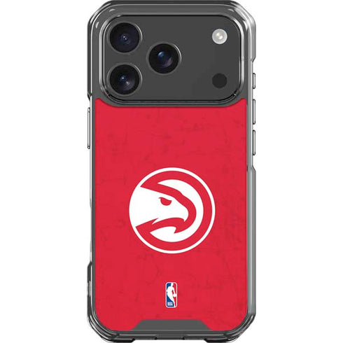 NBA Atlanta Hawks Distressed iPhone 17 Pro Clear Case