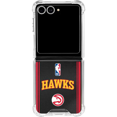 NBA Atlanta Hawks Jersey Galaxy Z Flip7 Clear Case