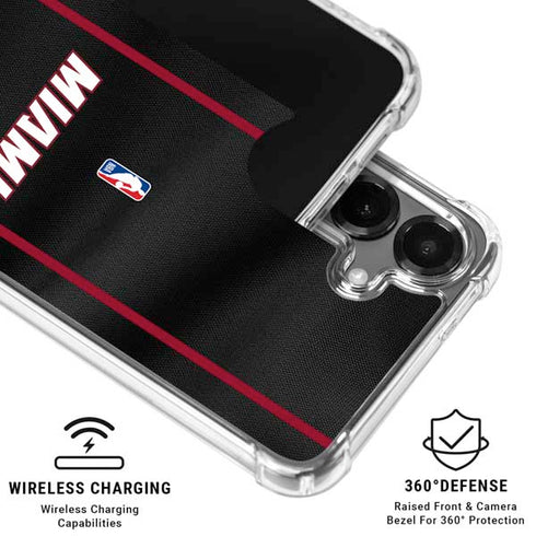 NBA Miami Heat Jersey Galaxy S26 Plus Clear Case