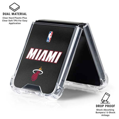 NBA Miami Heat Jersey Galaxy Z Flip7 Clear Case