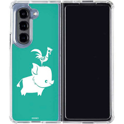 Disney Moana Heihei and Pua Galaxy Z Fold5 5G Clear Case