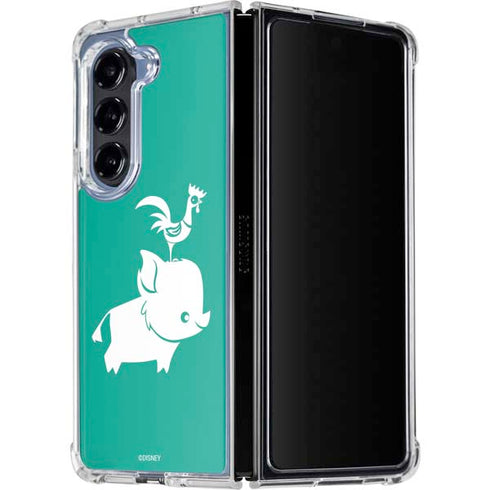 Disney Moana Heihei and Pua Galaxy Z Fold5 5G Clear Case