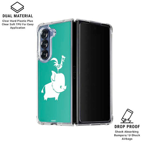 Disney Princess Moana Heihei and Pua Galaxy Z Fold6 Clear Case