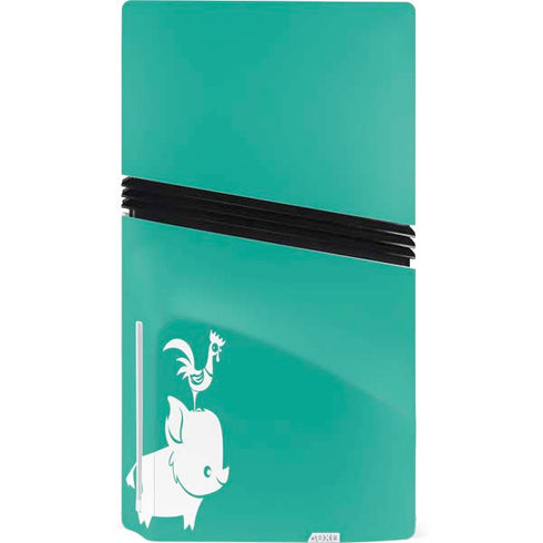 Disney Princess Moana Heihei and Pua PS5 Pro Disk Console Skin