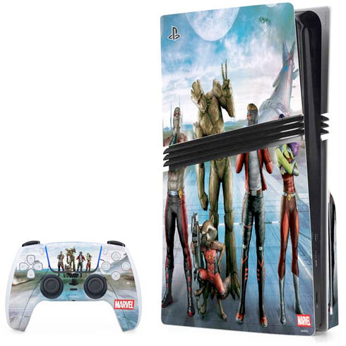 Marvel Guardians of the Galaxy Hero Squad PS5 Pro Disk Bundle Skin