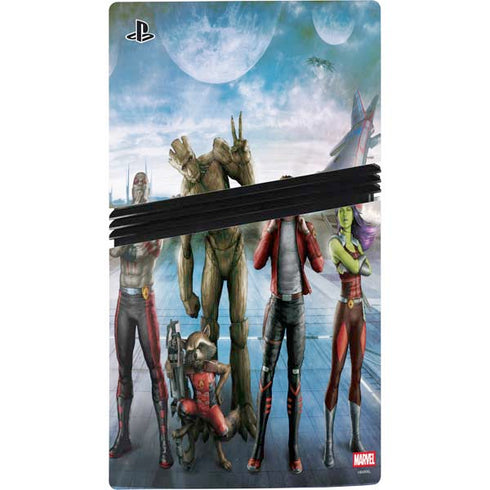Marvel Guardians of the Galaxy Hero Squad PS5 Pro Disk Console Skin