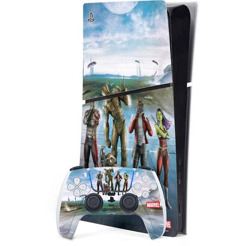 Marvel Guardians of the Galaxy Hero Squad PS5 Slim Digital Edition Bundle Skin