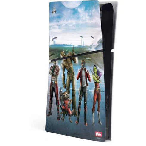 Marvel Guardians of the Galaxy Hero Squad PS5 Slim Digital Edition Console Skin